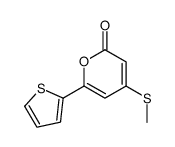 4-methylsulfanyl-6-thiophen-2-ylpyran-2-one Structure