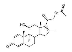 21-Acetoxy-9α-fluor-16-methyl-pregnatrien-(1,4,16)-ol-(11β)-dion-(3,20) Structure