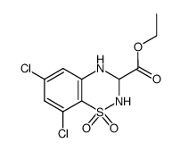 6,8-Dichloro-1,1-dioxo-1,2,3,4-tetrahydro-1λ6-benzo[1,2,4]thiadiazine-3-carboxylic acid ethyl ester Structure