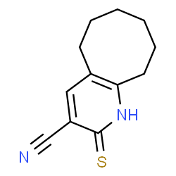 2-THIOXO-1,2,5,6,7,8,9,10-OCTAHYDROCYCLOOCTA[B]PYRIDIN-3-YL CYANIDE结构式