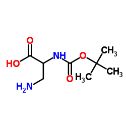 3-氨基-N-叔丁氧羰基丙氨酸结构式