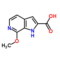 7-Methoxy-1H-pyrrolo[2,3-c]pyridine-2-carboxylic acid结构式