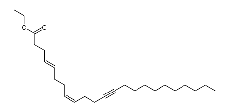 (trans,cis)-ethyl tricosa-4,8-dien-12-ynoate结构式