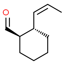 Cyclohexanecarboxaldehyde, 2-(1-propenyl)-, [1alpha,2beta(Z)]- (9CI) structure