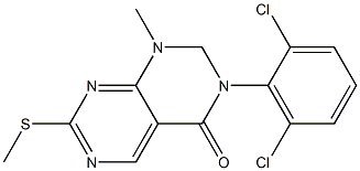 3-(2,6-dichlorophenyl)-1-methyl-7-(methylsulfanyl)-1H,2H,3H,4H-pyrimido[4,5-d][1,3]diazin-4-one结构式