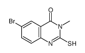 6-bromo-3-methyl-2-sulfanylidene-1H-quinazolin-4-one Structure
