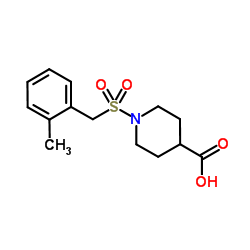 1-[(2-Methylbenzyl)sulfonyl]-4-piperidinecarboxylic acid Structure