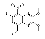7-bromo-5-bromomethyl-2,3-dimethoxy-8-nitro-quinoxaline结构式