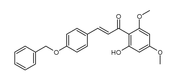 3-(4-benzyloxyphenyl)-1-(2-hydroxy-4,6-dimethoxyphenyl)prop-2-en-1-one结构式