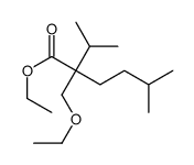 ethyl 2-(ethoxymethyl)-5-methyl-2-propan-2-ylhexanoate结构式