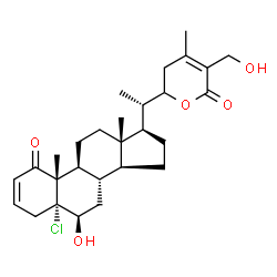 5-Chloro-6β,22,27-trihydroxy-1-oxo-5α-ergosta-2,24-dien-26-oic acid δ-lactone结构式