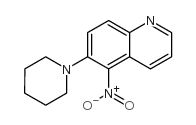 5-硝基-6-(哌啶-1-基)喹啉结构式
