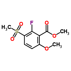 Methyl 2-fluoro-6-methoxy-3-(methylsulfonyl)benzoate Structure