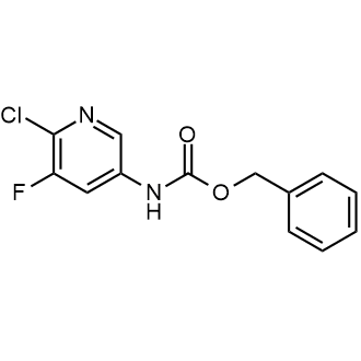氨基甲酸N-(6-氯-5-氟-3-吡啶基)- 苯基甲基酯结构式