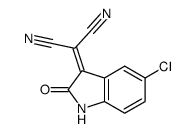 2-(5-chloro-2-oxo-1H-indol-3-ylidene)propanedinitrile结构式