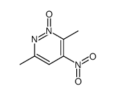 3,6-dimethyl-5-nitro-1-oxidopyridazin-1-ium结构式