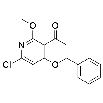 1-(4-(苄氧基)-6-氯-2-甲氧基吡啶-3-基)乙-1-酮结构式