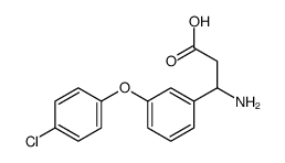3-AMINO-3-[3-(4-CHLORO-PHENOXY)-PHENYL]-PROPIONIC ACID结构式