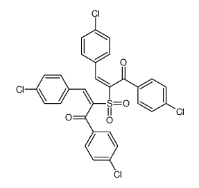 2-[1,3-bis(4-chlorophenyl)-3-oxoprop-1-en-2-yl]sulfonyl-1,3-bis(4-chlorophenyl)prop-2-en-1-one Structure