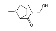 3,8-Diazabicyclo[3.2.1]octan-2-one,3-(hydroxymethyl)-8-methyl-(8CI)结构式