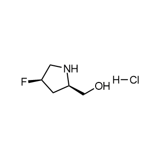 ((2R,4R)-4-Fluoropyrrolidin-2-yl)methanol hydrochloride structure