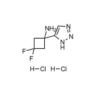 3,3-二氟-1-(1H-1,2,3-三唑-5-基)环丁烷-1-胺二盐酸盐结构式