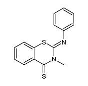 3-methyl-2-phenylimino-2,3-dihydro-benzo[e][1,3]thiazine-4-thione Structure