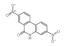 6(5H)-Phenanthridinone,3,8-dinitro-结构式