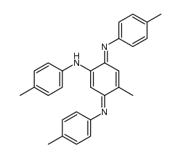 2-methyl-5-p-toluidino-[1,4]benzoquinone-bis-p-tolylimine结构式