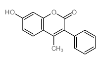 2H-1-Benzopyran-2-one,7-hydroxy-4-methyl-3-phenyl- Structure