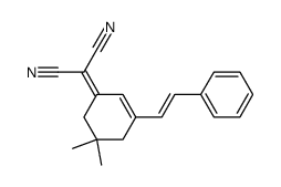 2-[5,5-Dimethyl-3-((E)-styryl)-cyclohex-2-enylidene]-malononitrile Structure