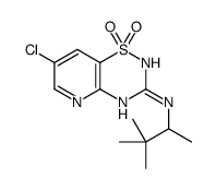 7-chloro-N-(3,3-dimethylbutan-2-yl)-1,1-dioxo-4H-pyrido[2,3-e][1,2,4]thiadiazin-3-amine Structure