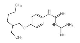 Imidodicarbonimidicdiamide, N-[4-[(2-ethylhexyl)oxy]phenyl]- structure