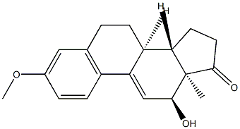 12α-Hydroxy-3-methoxyestra-1,3,5(10),9(11)-tetren-17-one结构式