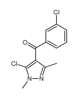 (5-chloro-1,3-dimethyl-1H-pyrazol-4-yl)(3-chlorophenyl)methanone Structure
