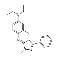 N,N-diethyl-1-methyl-3-phenylpyrazolo[3,4-b]quinolin-6-amine结构式