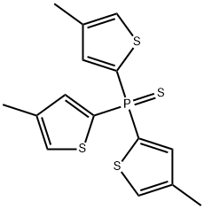 Tris(4-methyl-2-thienyl)phosphine sulfide结构式