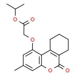 propan-2-yl 2-[(3-methyl-6-oxo-7,8,9,10-tetrahydrobenzo[c]chromen-1-yl)oxy]acetate结构式