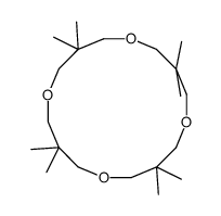 3,3,7,7,11,11,15,15-octamethyl-1,5,9,13-tetraoxacyclohexadecane结构式