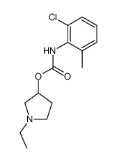 (2-Chloro-6-methyl-phenyl)-carbamic acid 1-ethyl-pyrrolidin-3-yl ester结构式