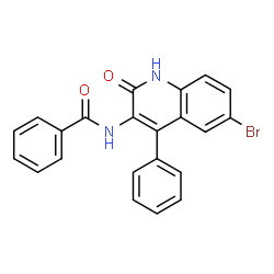 N-(6-bromo-2-oxo-4-phenyl-1,2-dihydroquinolin-3-yl)benzamide结构式