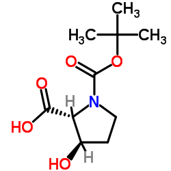 N-Boc-trans-3-hydroxy-D-proline structure