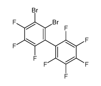 1,2-dibromo-3,4,5-trifluoro-6-(2,3,4,5,6-pentafluorophenyl)benzene结构式