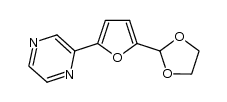 2-(5-(1,3-dioxolan-2-yl)furan-2-yl)pyrazine结构式