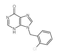 9-[(2-chlorophenyl)methyl]-3H-purin-6-one结构式