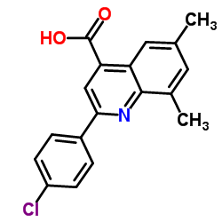 2-(4-Chlorophenyl)-6,8-dimethyl-4-quinolinecarboxylic acid Structure