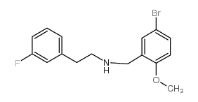 N-[(5-bromo-2-methoxyphenyl)methyl]-2-(3-fluorophenyl)ethanamine结构式