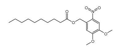 decanoic acid 4,5-dimethoxy-2-nitrobenzyl ester结构式