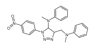 1-(4-nitrophenyl)-4-(N-methylanilino)methyl-5-(N-methylanilino)-4,5-dihydro-v-triazole结构式