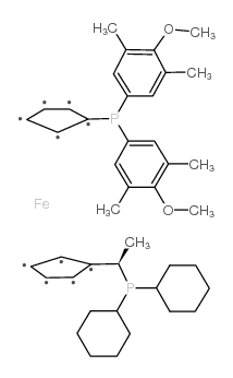 (R)-(-)-1-{(S)-2-[Bis(3,5-dimethyl-4-methoxyphenyl)phosphino]ferrocenyl}ethyldicyclohexylphosphine picture